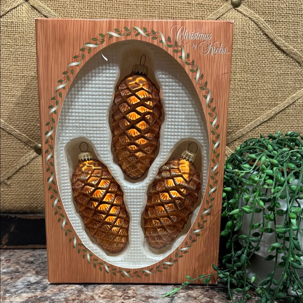 Krebs Pinecone Ornaments